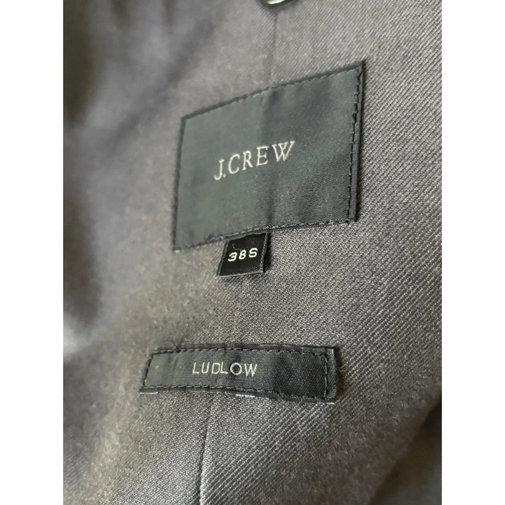 J Crew Ludlow Blazer Mens 38S Gray American Woolen Co Wool Cotton H2794